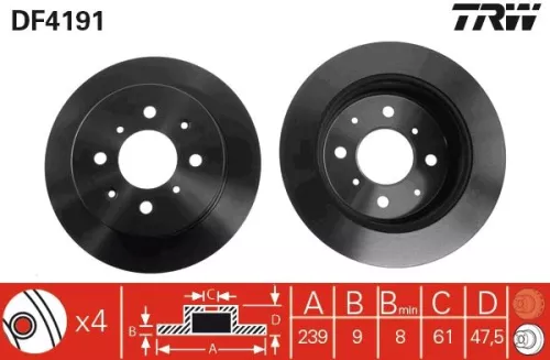 Remschijf TRW DF4191)