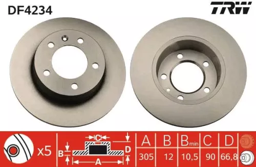 Brake Disc TRW DF4234)