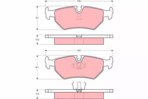 Brake Pad Set, disc brake TRW GDB1109)