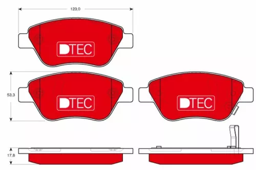 Brake Pad Set, disc brake TRW GDB1700DTE)