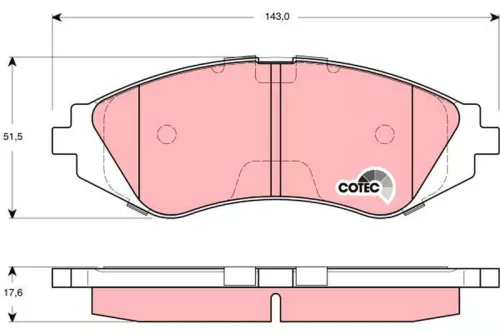 Brake Pad Set, disc brake TRW GDB3265)