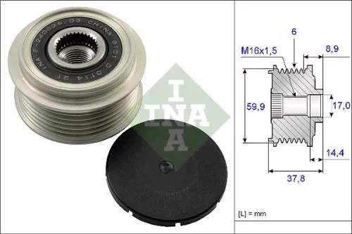 Vrijloopkoppeling van de dynamo Schaeffler INA 535 0135 10)
