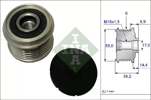 Vrijloopkoppeling van de dynamo Schaeffler INA 535 0216 10)