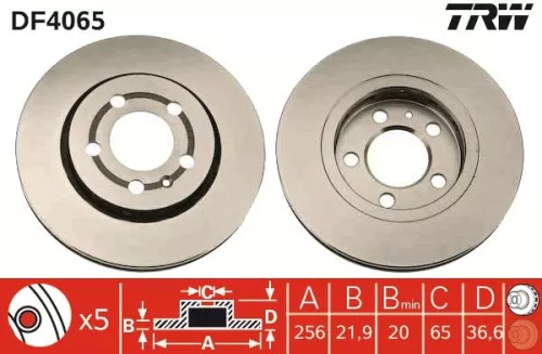 Brake Disc TRW DF4065)