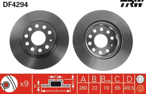 Brake Disc TRW DF4294)
