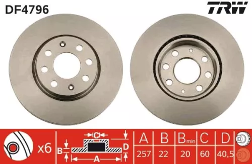 Brake Disc TRW DF4796)
