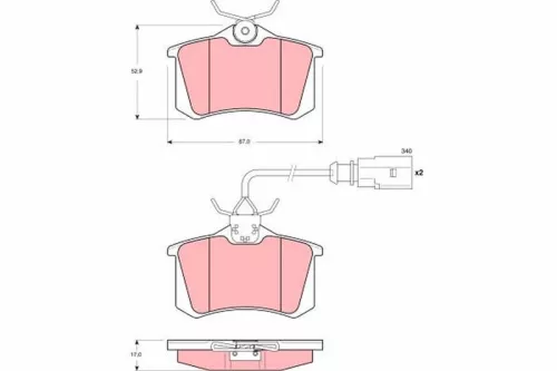 Brake Pad Set, disc brake TRW GDB1417)