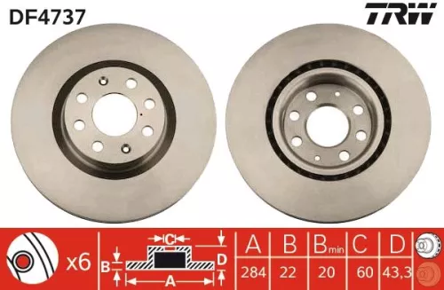 Brake Disc TRW DF4737)