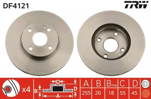 Remschijf TRW DF4121)
