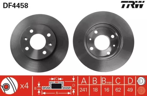 Brake Disc TRW DF4458)