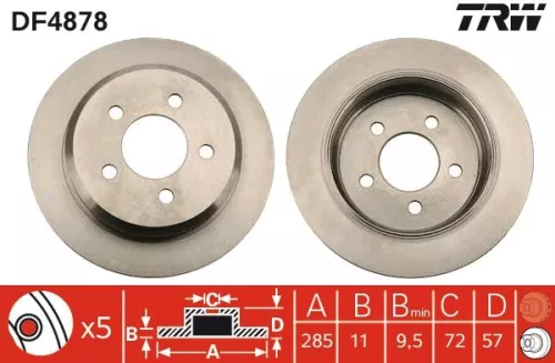 Remschijf TRW DF4878)