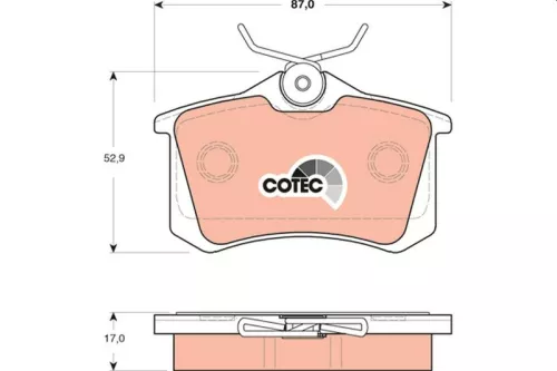 Brake Pad Set, disc brake TRW GDB1504)