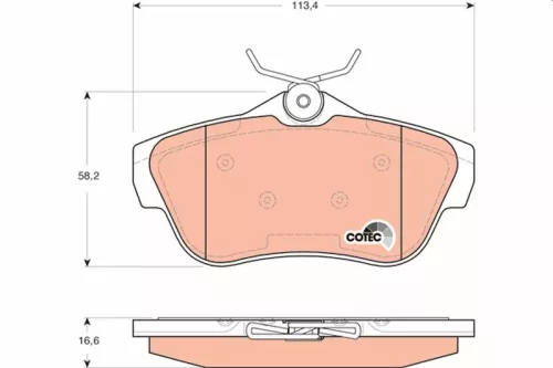 Brake Pad Set, disc brake TRW GDB1740)
