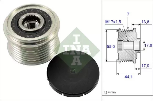 Vrijloopkoppeling van de dynamo Schaeffler INA 535 0167 10)
