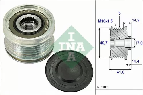 Alternator Freewheel Clutch Schaeffler INA 535 0101 10)