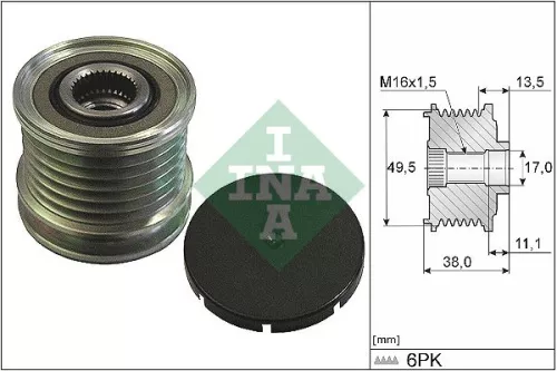Alternator Freewheel Clutch Schaeffler INA 535 0166 10)