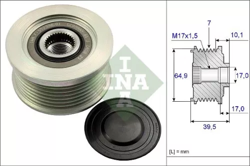 Vrijloopkoppeling van de dynamo Schaeffler INA 535 0177 10)