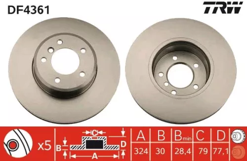 Remschijf TRW DF4361)