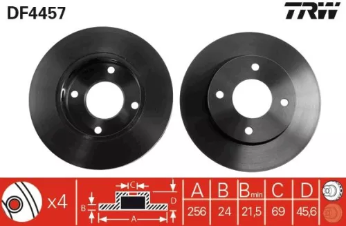 Remschijf TRW DF4457)