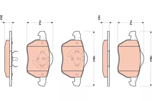 Brake Pad Set, disc brake TRW GDB1717)