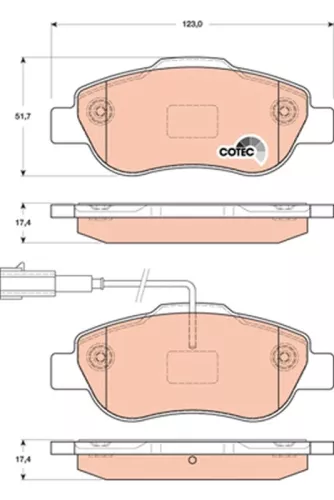 Brake Pad Set, disc brake TRW GDB1746)