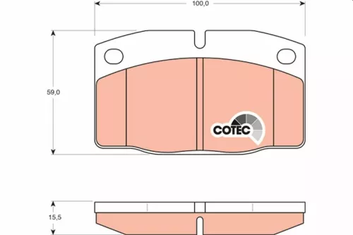 Brake Pad Set, disc brake TRW GDB199)