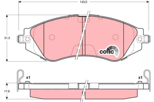 Brake Pad Set, disc brake TRW GDB3171)