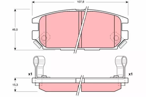 Brake Pad Set, disc brake TRW GDB3199)