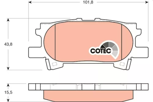 Brake Pad Set, disc brake TRW GDB3339)