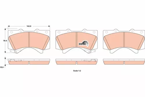 Brake Pad Set, disc brake TRW GDB3524)