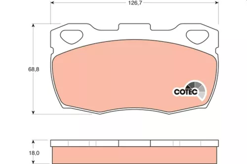 Brake Pad Set, disc brake TRW GDB395)