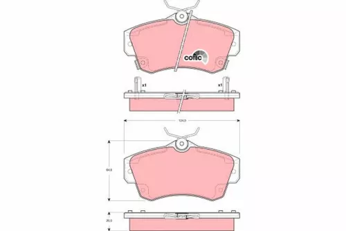 Brake Pad Set, disc brake TRW GDB4118)