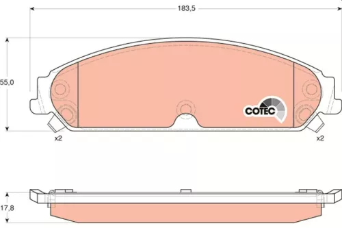 Brake Pad Set, disc brake TRW GDB4134)