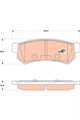 Brake Pad Set, disc brake TRW GDB4178)