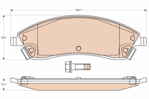 Brake Pad Set, disc brake TRW GDB4451)
