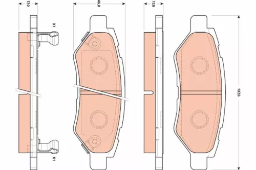 Brake Pad Set, disc brake TRW GDB4602)