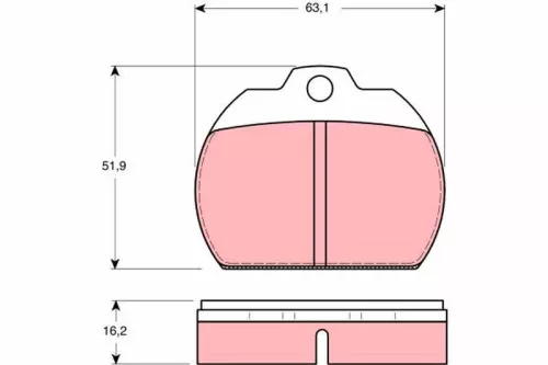 Brake Pad Set, disc brake TRW GDB591)