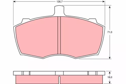 Brake Pad Set, disc brake TRW GDB760)