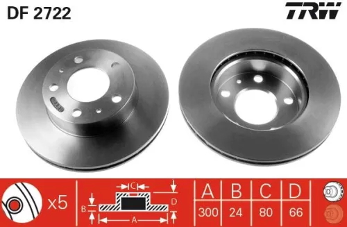 Brake Disc TRW DF2722)