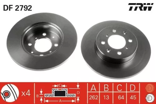 Remschijf TRW DF2792)