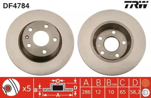 Remschijf TRW DF4784)