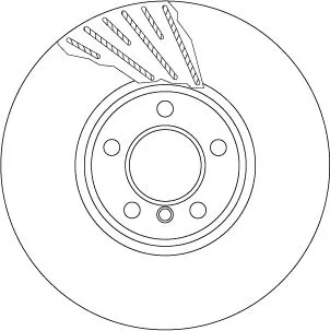 Remschijf TRW DF6612S)