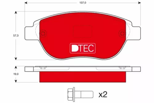 Brake Pad Set, disc brake TRW GDB1464DTE)
