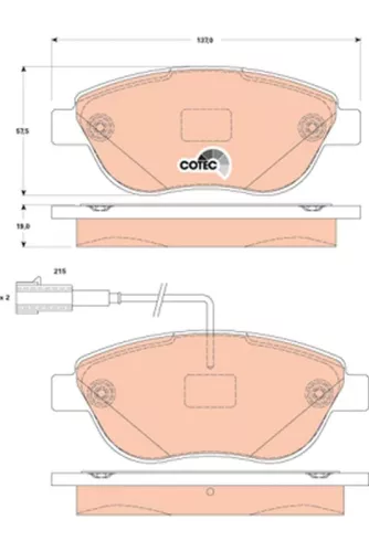 Brake Pad Set, disc brake TRW GDB1829)