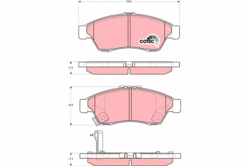 Brake Pad Set, disc brake TRW GDB3290)