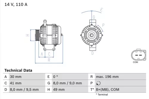 Dynamo BOSCH 0 986 046 130)