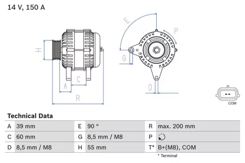 Alternator BOSCH 0 986 080 410)