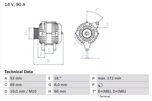 Dynamo BOSCH 0 986 080 030)