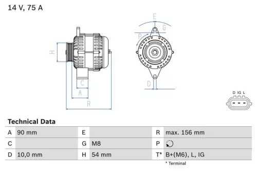 Dynamo BOSCH 0 986 081 950)