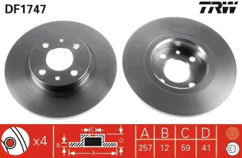 Brake Disc TRW DF1747)